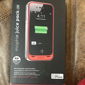Mophie Juice Pack Air Black and Red for iPhone 4/4S